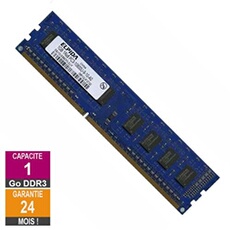 Barrette Mémoire 1Go RAM DDR3 EBJ10UE8BDF0-DJ-F PC3-10600U 1333MHz 1Rx8