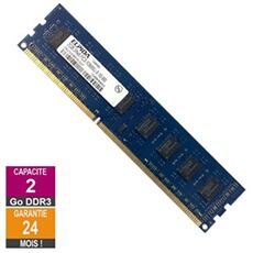Barrette Mémoire 2Go RAM DDR3 EBJ21UE8BDF0-DJ-F PC3-10600U 1333MHz 2Rx8