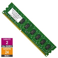 Barrette Mémoire 2Go RAM DDR3 GU512303EP0202 DIMM PC3-10600U 1333MHz 2Rx8