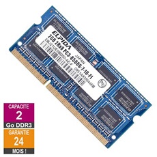 Barrette Mémoire 2Go RAM DDR3 EBJ21UE8BDS0-AE-F SO-DIMM PC3-8500 1066MHz 2Rx8
