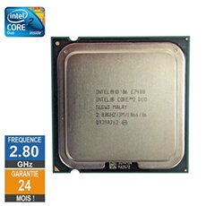 Processeur Core 2 Duo E7400 2.80GHz SLGW3 LGA775 3Mo