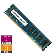 Barrette Mémoire 4Go RAM DDR3 RMR5040ED58E9W-1600 PC3-12800U 1600MHz 2Rx8