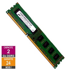 Barrette Mémoire 2Go RAM DDR3 MT16JTF25664AZ-1G4F1 PC3-10600U 1333MHz 2Rx8