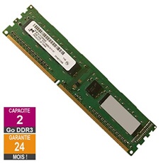 Barrette Mémoire 2Go RAM DDR3 MT8JTF25664AZ-1G4D1 PC3-10600U 1333MHz 1Rx8