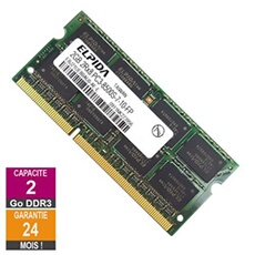 Barrette Mémoire 2Go RAM DDR3 EBJ21UE8BAU0-AE-E SO-DIMM PC3-8500 1066MHz 2Rx8