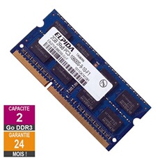 Barrette Mémoire 2Go RAM DDR3 EBJ21UE8BDS0-DJ-F SO-DIMM PC3-10600 1333MHz 2Rx8