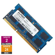 Barrette Mémoire 2Go RAM DDR3 EBJ21UE8BFU0-DJ-F SO-DIMM PC3-10600 1333MHz 2Rx8