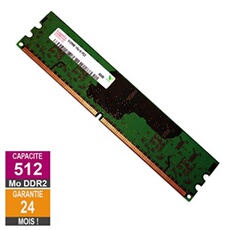 Barrette Mémoire 512Mo RAM DDR2 HYMP164U64CP6-Y5 DIMM PC2-5300U