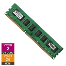 Barrette Mémoire 2Go RAM DDR3 KVR1066D3N7/2G DIMM PC3-8500U