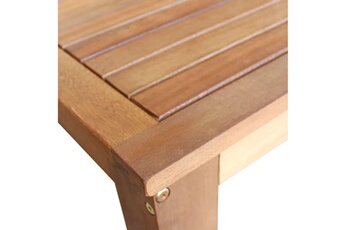Hitech Ensemble table / chaise Table et chaises de bar 7 pcs bois d'acacia massif avec finition à l'huile 150 x 70 105 cm meubles salle manger