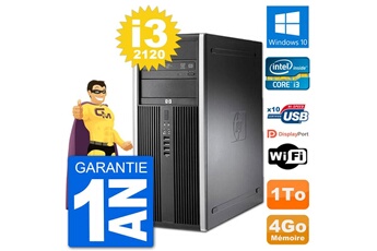 PC De Bureau HP PC Tour HP 8200 Intel Core I3-2120 Ram 4Go Disque Dur 1To Windows 10 WiFi