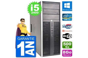 PC De Bureau HP PC Tour HP 8200 Intel Core i5-2400 Ram 8Go Disque Dur 500Go Windows 10 WiFi