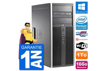 PC De Bureau HP PC Tour HP 8200 Intel G630 Ram 16Go Disque Dur 1To Windows 10 WiFi