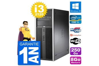 PC De Bureau HP PC Tour HP 8200 Intel Core I3-2120 Ram 8Go Disque Dur 250Go Windows 10 WiFi
