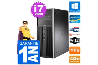 PC De Bureau HP PC Tour HP 8200 Intel Core i7-2600 Ram 4Go Disque Dur 1To Windows 10 WiFi