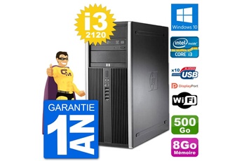 PC De Bureau HP PC Tour HP 8200 Intel Core I3-2120 Ram 8Go Disque Dur 500Go Windows 10 WiFi