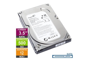 Disque Dur Interne Seagate Disque Dur 500Go Sata 3.5 Seagate Barracuda St500Dm002 20Mm 7200Rpm 16Mo