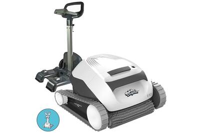 robot electrique de piscine fond avec chariot dolphin e10 caddy