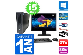 PC De Bureau HP PC HP Elitedesk 800 G1 Ecran 22" Core i5-4570 Ram 8Go Disque 2To Windows 10 WiFi