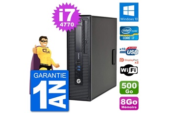 PC De Bureau HP PC HP Elitedesk 800 G1 Core i7-4770 Ram 8Go Disque Dur 500Go Windows 10 WiFi