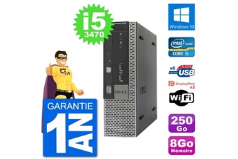 PC De Bureau Dell Ultra Mini PC Dell 7010 Usff i5-3470 Ram 8Go Disque Dur 250Go Windows 10 WiFi
