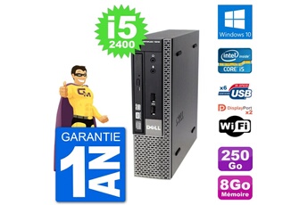 PC De Bureau Dell Ultra Mini PC Dell 7010 Usff i5-2400 Ram 8Go Disque Dur 250Go Windows 10 WiFi