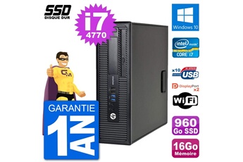 PC De Bureau HP PC HP Elitedesk 800 G1 Core i7-4770 Ram 16Go SSD 960Go Windows 10 WiFi