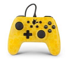 Manette Nintendo Switch filaire Pikachu Silhouette Jaune
