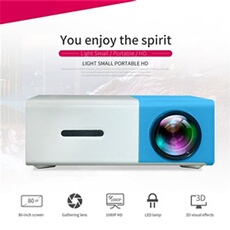 Generique Yg300 1080P Home Cinéma Cinéma Usb Hdmi Av Sd Mini Portable Hd Led Projecteur