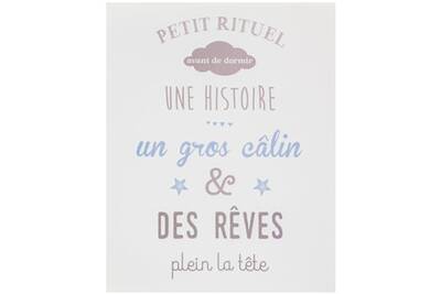Sticker Mural Promobo Planche Stickers Enfant Citation Un Gros Calin Et Des Reves Plein La Tete Bleu Darty