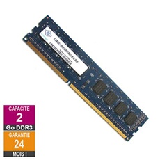 Barrette Mémoire 2Go RAM DDR3 NT2GC64B88G0NF-CG DIMM PC3-10600U