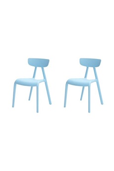 chaise sobuy  kmb15-bx2 lot de 2 chaise enfant design chaise pour enfants siège garçons et filles confortable bleu clair