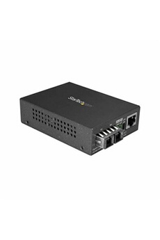 Switch réseau StarTech.com Convertisseur de média Gigabit Ethernet fibre optique SC monomode - 1000Base-LX - 10 km (MCMGBSCSM10) - Convertisseur de média à fibre optique - 1GbE