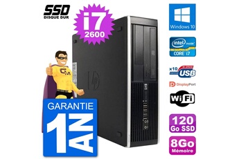 PC De Bureau HP PC HP 8200 Elite Sff Intel i7-2600 Ram 8Go SSD 120Go Windows 10 WiFi