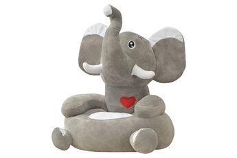 Chaises hautes et réhausseurs bébé GENERIQUE Mobilier pour bébés et tout-petits reference bagdad chaise en peluche pour enfants éléphant gris