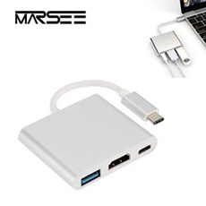Adaptateur USB 3.1 Type C Male Vers HDMI USB 3.0 Multiport Charge Port Adapteur pour Samsung Galaxy S8/S8+, Samsung Note 8