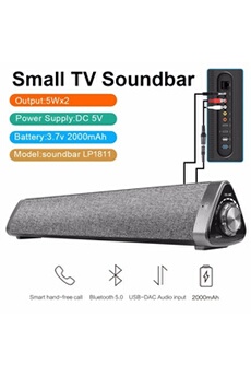 Enceinte intelligente GENERIQUE TV double SoundBar haut-parleur sans fil Bluetooth d'enceintes Home Cinéma Bluetooth5.0