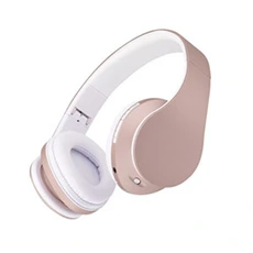 Casque audio GENERIQUE Casque audio sans fil Bluetooth 4.1 pliable OverEar stéréo Micro intégré - marron