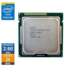 Processeur Pentium G620 2.60GHz SR05R FCLGA1155 3Mo