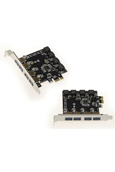 Carte contrôleur PCIe 4 PORTS USB3 (USB 3.0 5G) - HIGH POWER 8A avec Chipset NEC D720201