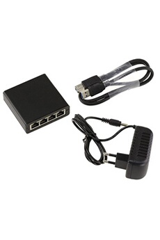 Câbles réseau Kalea-Informatique Cordon USB 3.0 vers SWITCH GIGABIT ethernet 10 100 1000 MB - 4 PORTS avec Chipset Realtek - USB3 SUPERSPEED 5G
