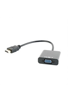 Montage et connectique PC Gembird A-HDMI-VGA-03 video cable adapter 0.15 m HDMI Type A (Standard) VGA (D-Sub) Black
