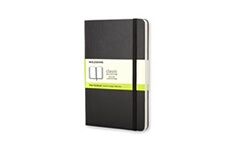 Carnet classique grand format A pages blanches Couverture rigide Noir