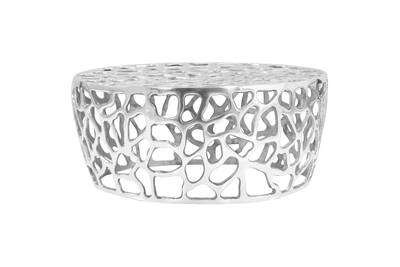 Table Basse Vidaxl Table Basse Aluminium Moule 70 X 30 Cm Argente