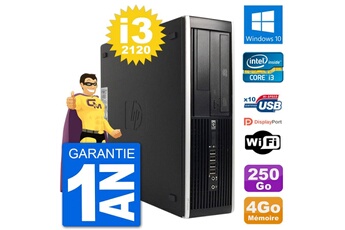 PC De Bureau HP PC HP 8300 Elite Sff Intel I3-2120 Ram 4Go Disque Dur 250Go Windows 10 WiFi