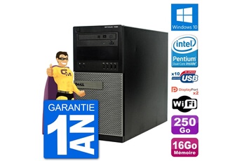 PC De Bureau Dell PC Tour Dell 7020 Intel Pentium G3220 Ram 16Go Disque Dur 250Go Windows 10 WiFi