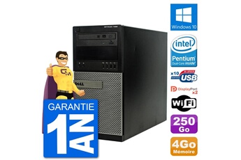 PC De Bureau Dell PC Tour Dell 7020 Intel Pentium G3220 Ram 4Go Disque Dur 250Go Windows 10 WiFi
