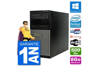 PC De Bureau Dell PC Tour Dell 7020 Intel Pentium G3220 Ram 8Go Disque Dur 500Go Windows 10 WiFi