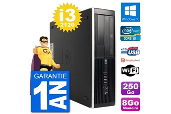 PC De Bureau HP PC HP 8300 Elite Sff Intel I3-2120 Ram 8Go Disque Dur 250Go Windows 10 WiFi