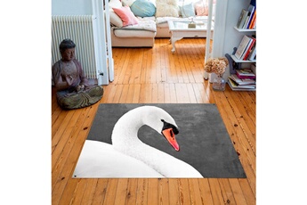 Tapis pour enfant Artpilo Tapis carré velours antidérapant imprimé animaux swan ii - 135 x 135 cm